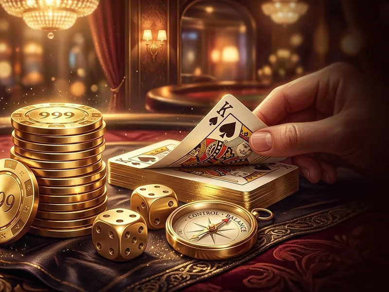 Representação de jogo responsável na 999 bets, com um usuário controlando suas apostas de forma consciente.
