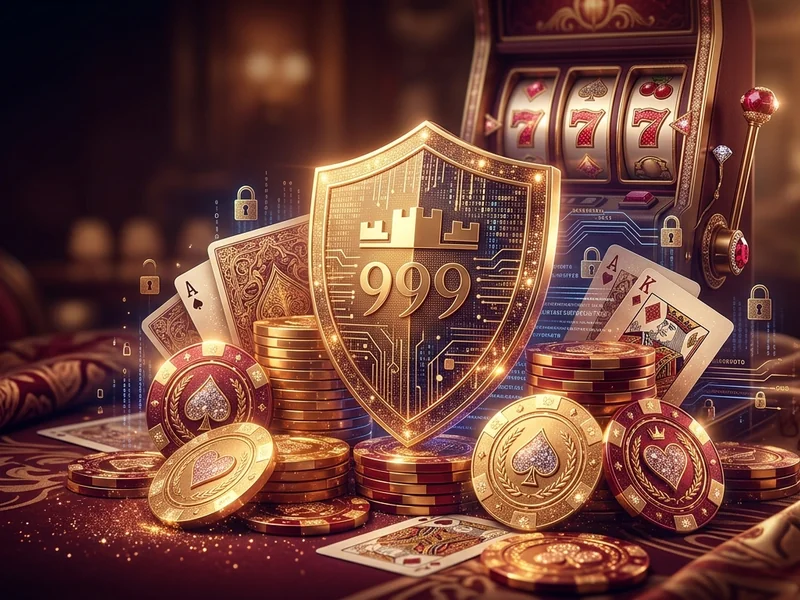 Cadeado digital e ícones de segurança representando a proteção de dados na plataforma 999 Bets.